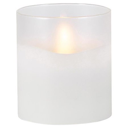 L & L Everlasting Glow White No Scent Scent Flameless Hand Poured Candle 45603